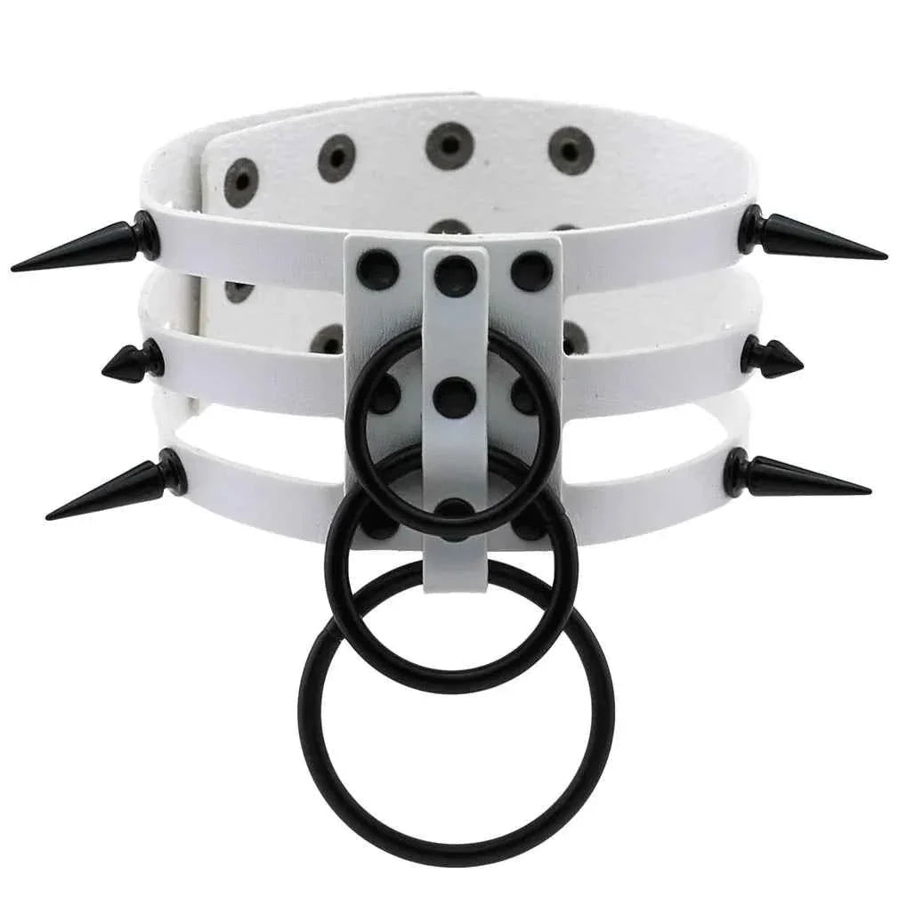 Rivet Leather Bondage Choker Accessories