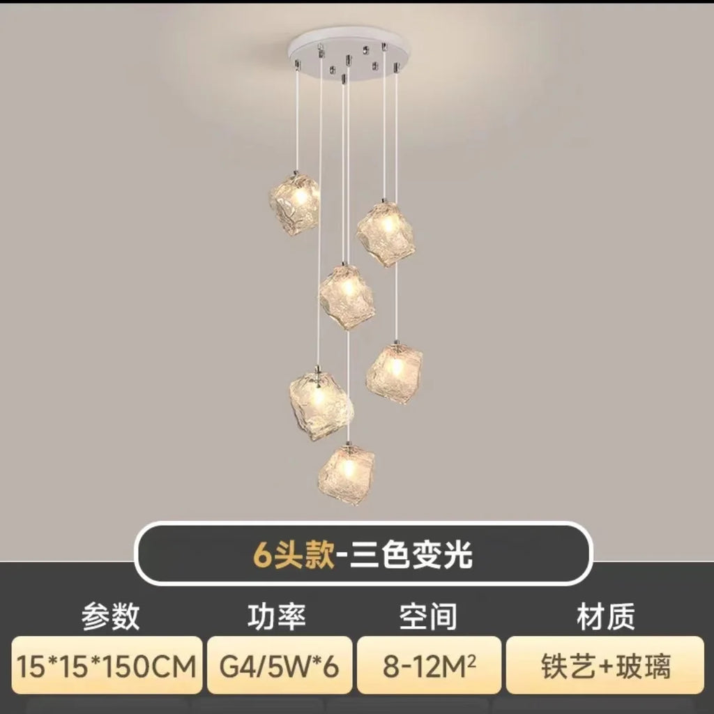 DecorBites™ Cube Chandelier Pendant Lights for Restaurant Loft Stairwell Bedroom Art Décor