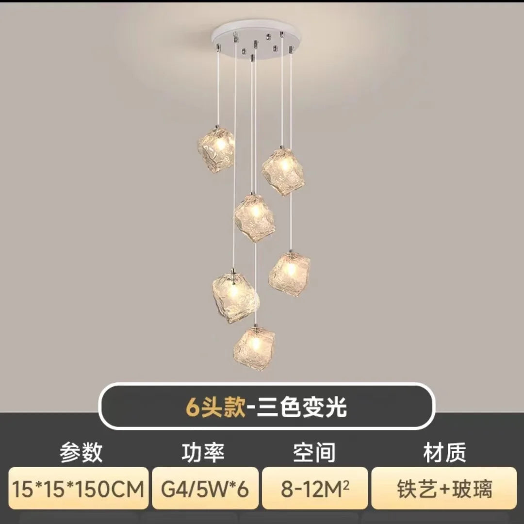 DecorBites™ Cube Chandelier Pendant Lights for Restaurant Loft Stairwell Bedroom Art Décor