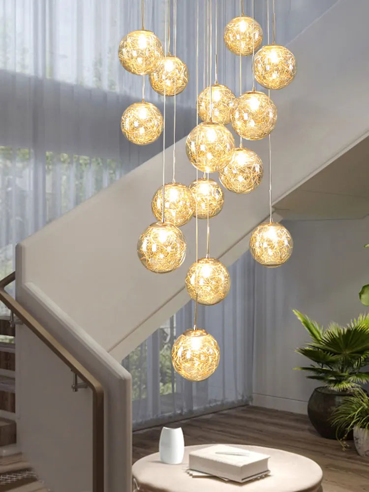 DecorBites™ Crystal Ceiling Chandelier for Modern Loft Living Room, Home, Hotel, Kitchen, Bedroom Lighting