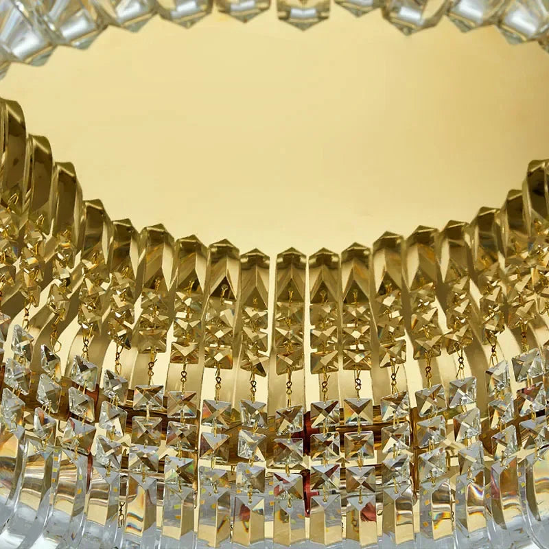DecorBites™ Crystal Ring LED Ceiling Lamp: Modern Luxury for Home Décor