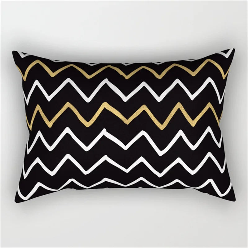 DecorBites™ Geometric Wave Line Waist Pillowcase Set