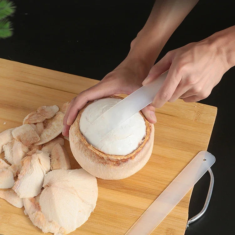 DecorBites™ Coconut Opener Tool | Professional Grade | Reusable & Flexible | Durable Scraping Scraper