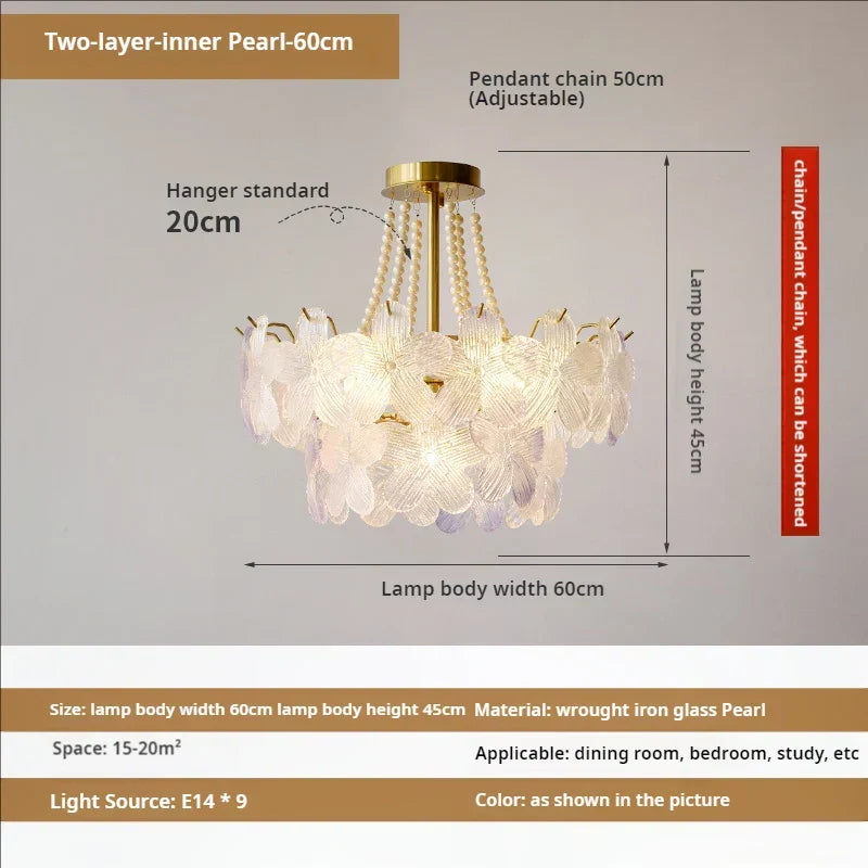 DecorBites™ Leafless Crystal Chandelier: Modern French Living Room & Bedroom Lighting
