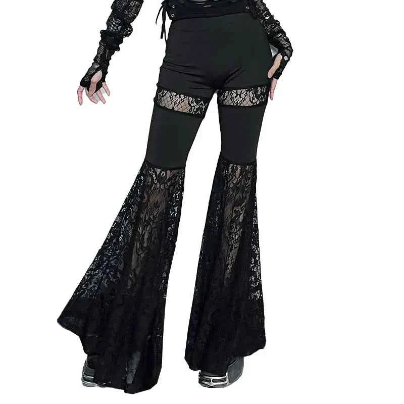 Gothic Crop Top T-Shirt for Women Sexy Fishnet Backless Steampunk
