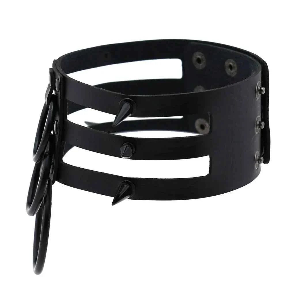 Rivet Leather Bondage Choker Accessories