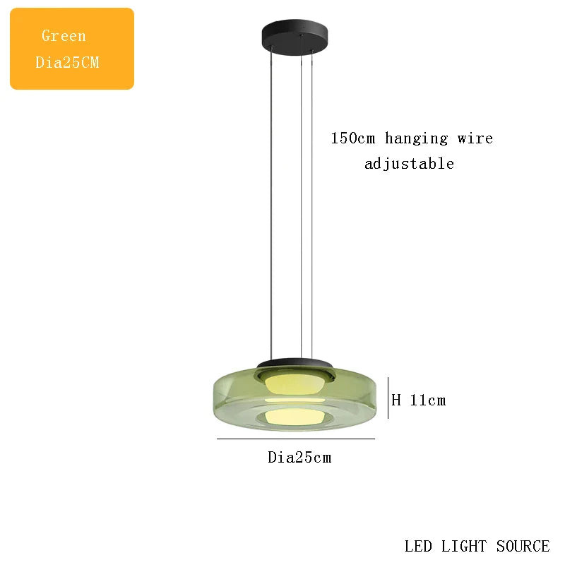 DecorBites™ Glass Chandelier LED Pendant Lights Modern Home Decor