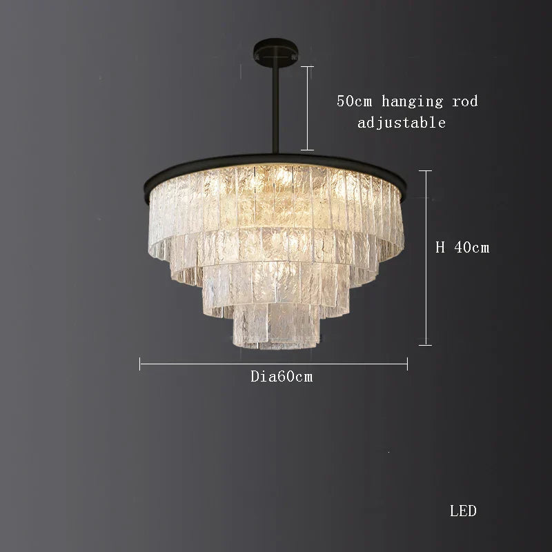 DecorBites™ Crystal LED Chandelier: Minimalist Luxury Lighting for Dinning Table