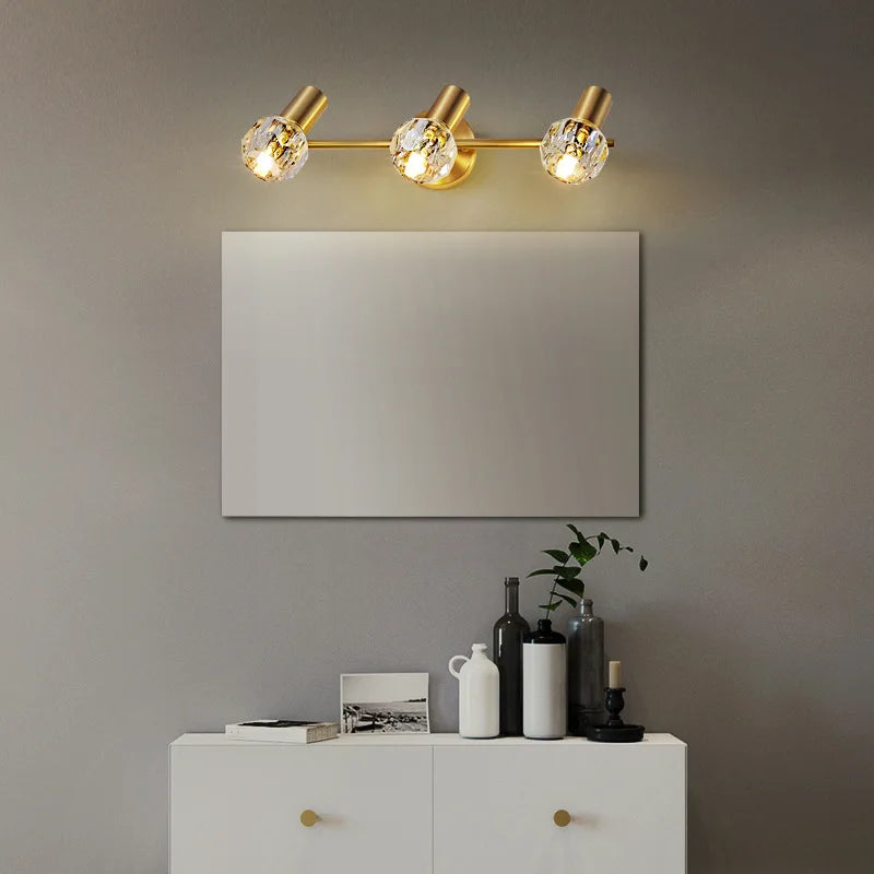 DecorBites™ Gold Crystal Wall Lamp for Home Decoration and Lighting