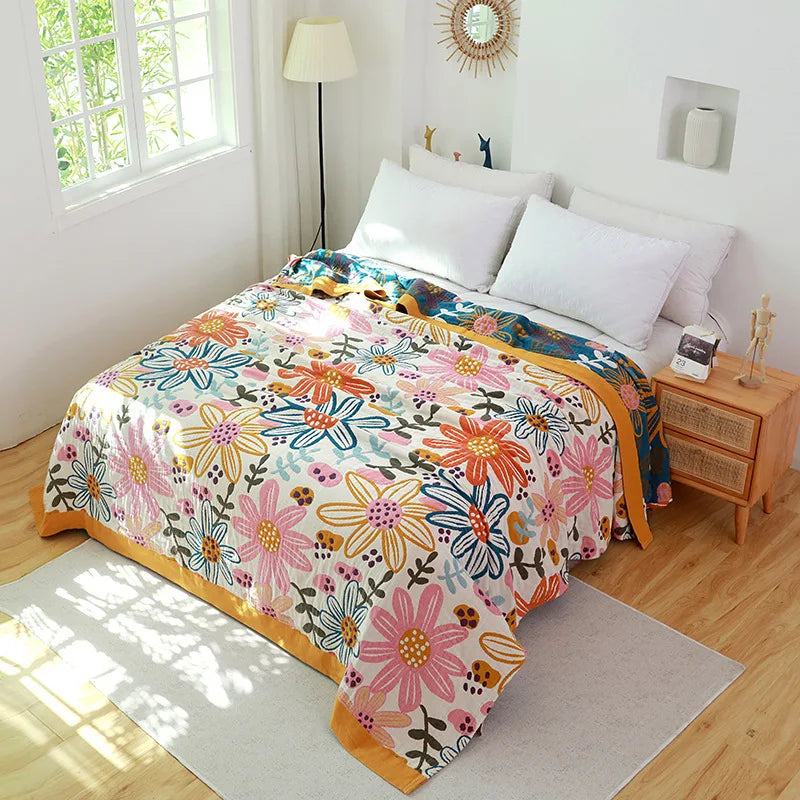 DecorBites™ Cotton Sofa Chair Cover Throw Blanket - Boho Nordic Style Bedspread