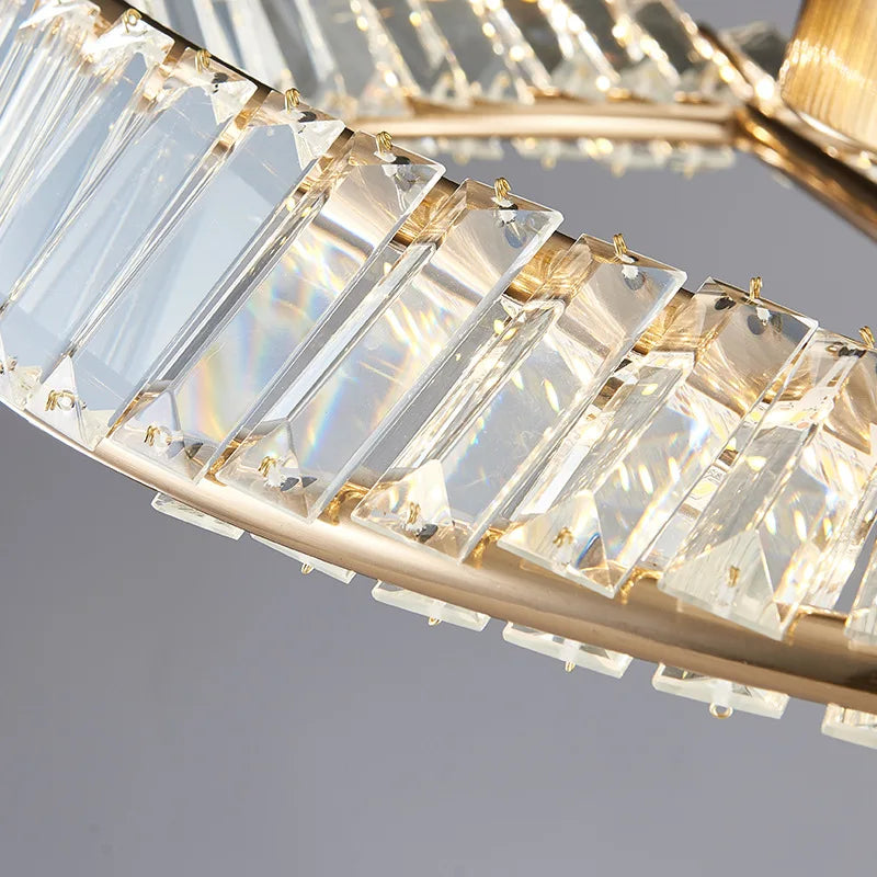DecorBites™ Crystal Stainless Steel Ceiling Pendant Light for Luxurious Living