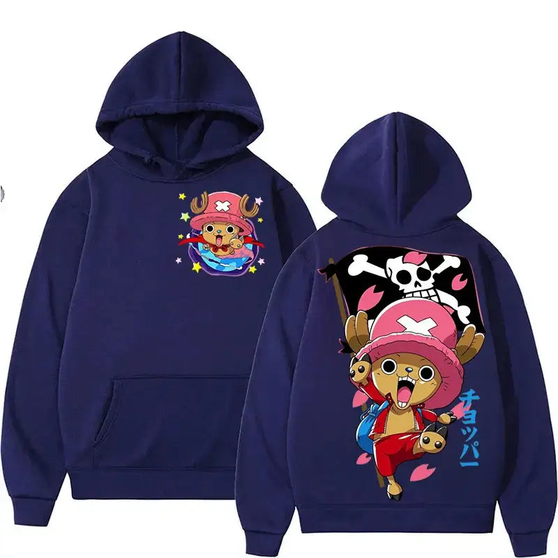 Harajuku Style Chopper Hoodie One Piece Cotton Top