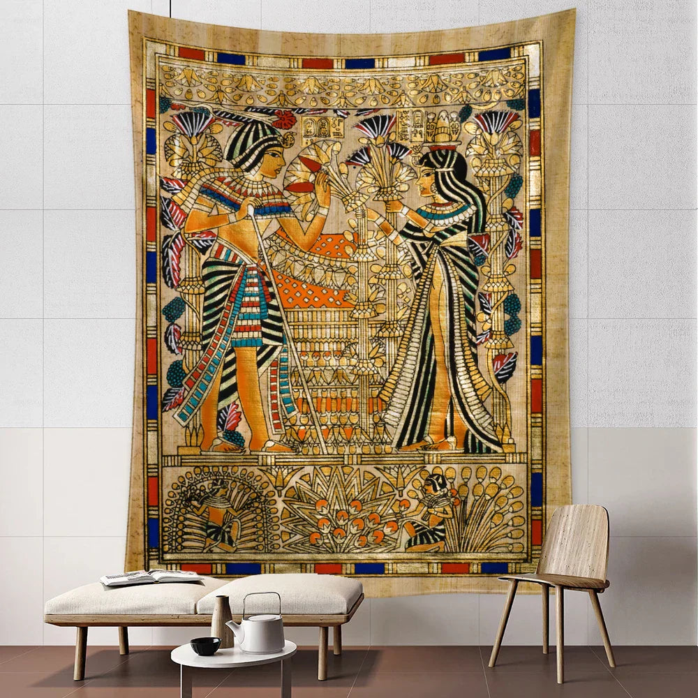 DecorBites™ Egyptian Pharaoh Tapestry Wall Hanging - Boho Hippie Home Decor