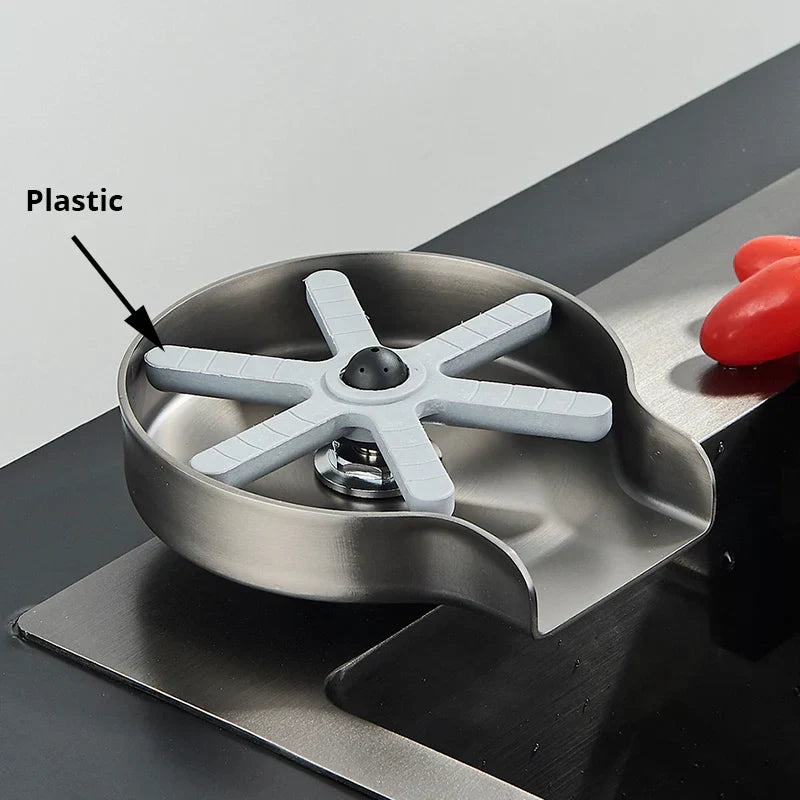 DecorBites™ Glass Rinser Faucet: Automatic Cup & Pitcher Washer for Kitchen Sink
