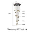 DecorBites™ Crystal Rings Chandelier: Modern Luxury Staircase Lighting Fixture