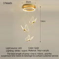 DecorBites™ LED Chandelier: Modern Butterfly Design, Acrylic, Exhibition Hall, Staircase, Bedroom Night Lamp Lighting Fixtures