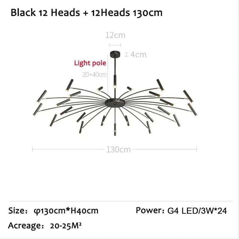 DecorBites™ LED Ceiling Chandelier Nordic Living Dining Room Bedroom Lighting Fixture