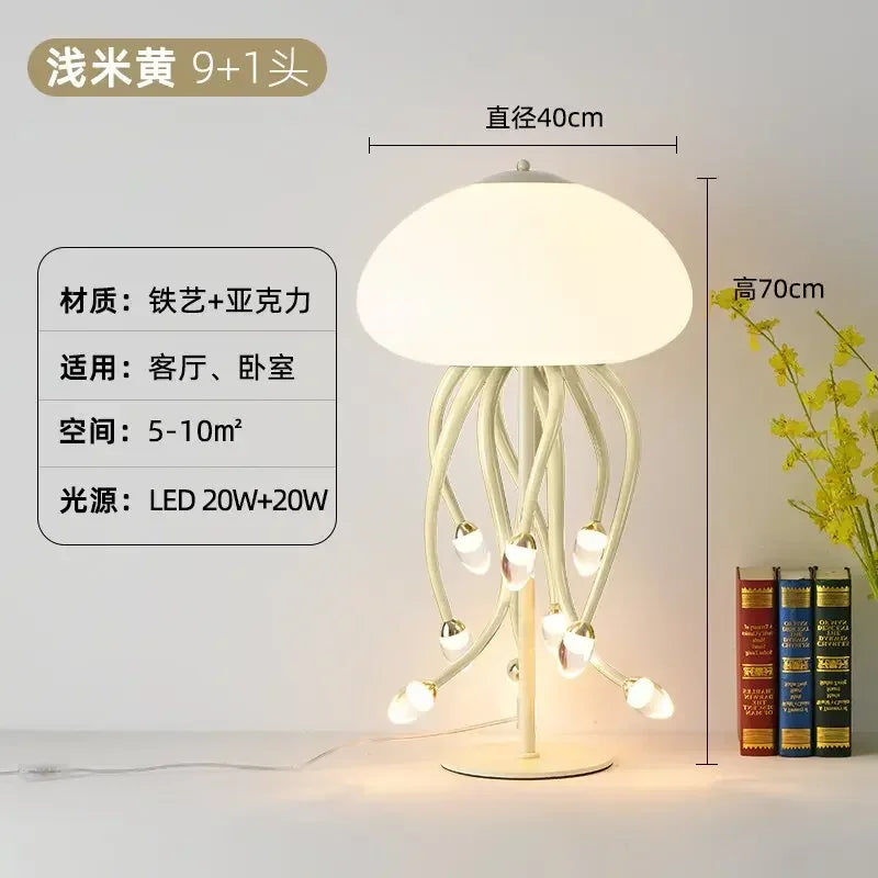 DecorBites™ Kawaii LED Jellyfish Lamp Art for Bedroom Decor & Lighting