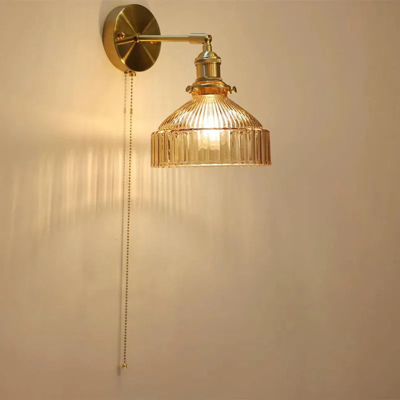 DecorBites™ Glass Shade LED Wall Lamp Switched Nordic Light for Luxury Living Room