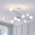 DecorBites™ Glass Ball LED Chandelier Chrome Pendant Lamp for Home Decor
