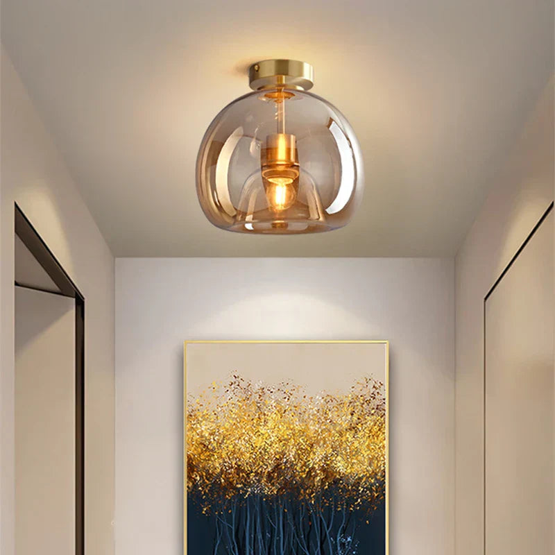 DecorBites™ Glass Ball LED Ceiling Light: Modern Nordic Living Room Bedroom Kitchen Interior Decor