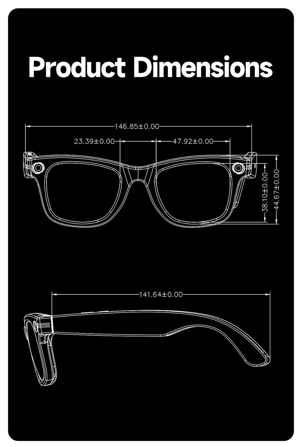 GUHUAVMI New 800W Camera AI Smart Glasses Color-Changing Translation Glasses Photo Video Recording Waterproof