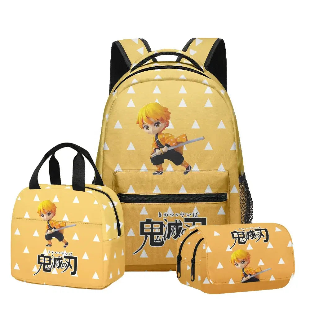 Demon Slayer Backpack Set: Tanjiro & Nezuko School Gear
