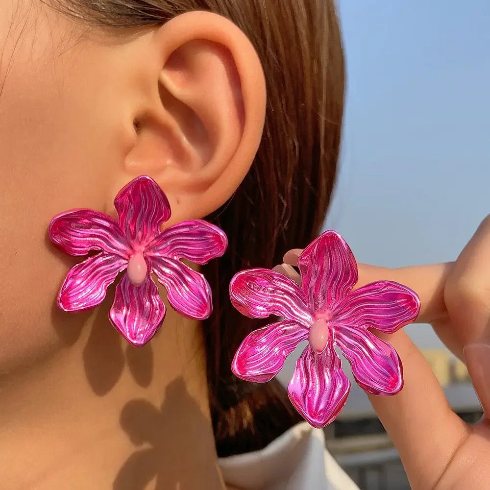 Belle Flower Pink Earrings