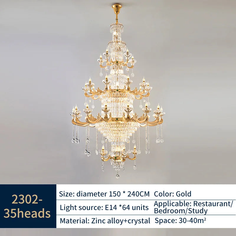 DecorBites™ Jade Crystal Chandelier: Modern European Living Room & Dining Lamp