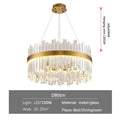 DecorBites™ Gold Crystal Ceiling Chandelier | Luxury Indoor Lighting for Living & Dining Room