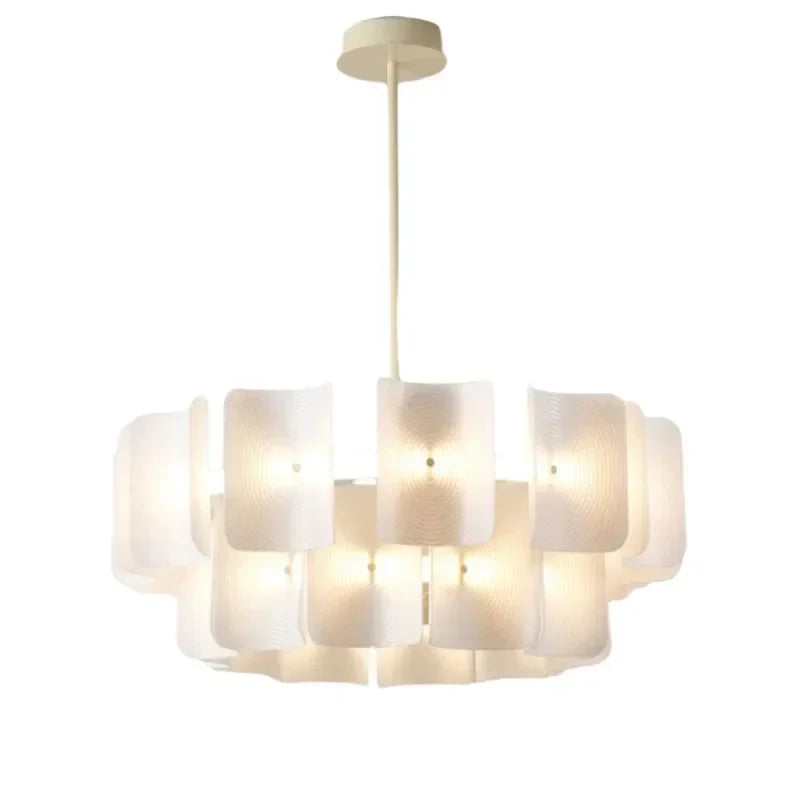 DecorBites™ LED Chandelier: Luxe Fingerprint Design for Living Room, Bedroom, Hotel Lobby