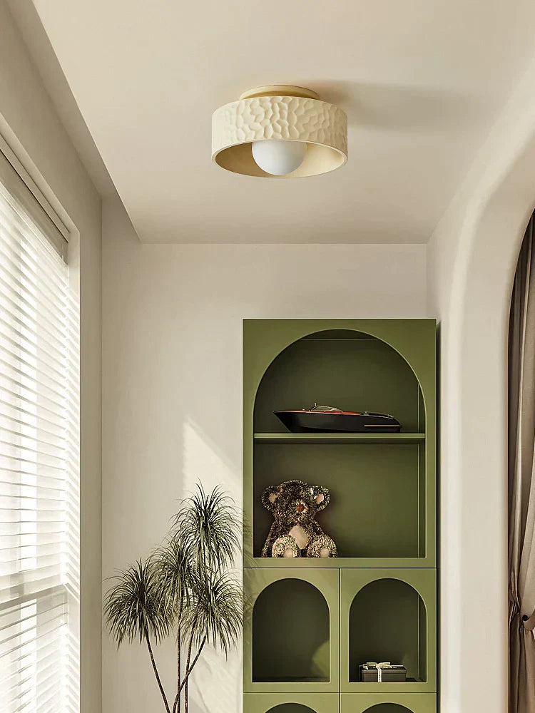 DecorBites™ French Minimalist Cream Ceiling Light for Elegant Living Spaces