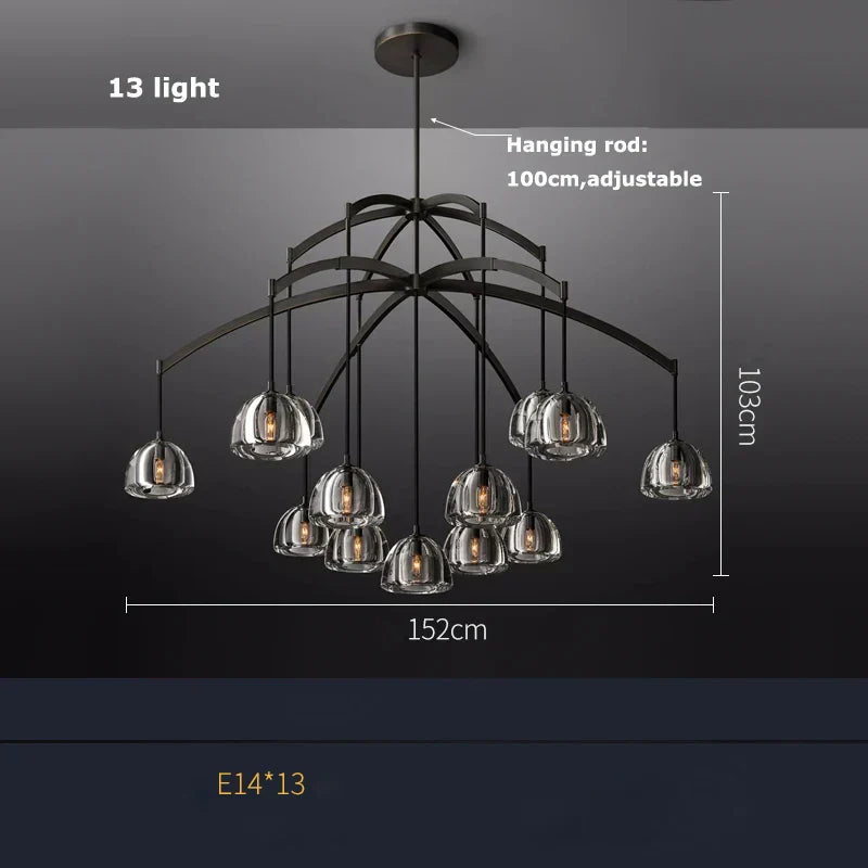DecorBites™ K9 Crystal Chandelier Lighting for Dinning Room & Corridor
