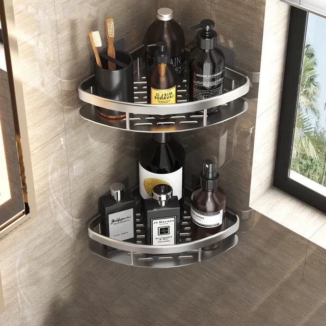 DecorBites™ Corner Shower Shelf Bathroom Storage Holder Shampoo Organizer & Accessories
