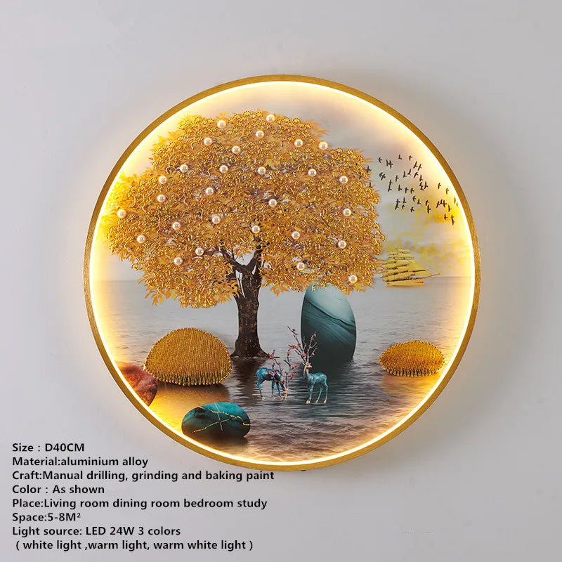 DecorBites™ LED Fishes Wall Picture Sconces: Creative Bedroom Lighting Fixture