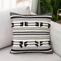 DecorBites™ Geometric Tassels Cushion Cover - Yellow & Black Woven Home Decor Pillow
