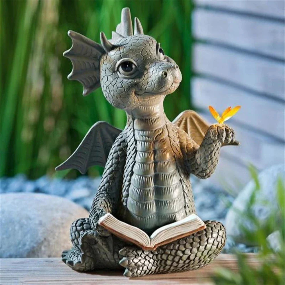 DecorBites™ Dino Garden Sculpture - Fun Dinosaur Decor for Yard, Wall & Windows