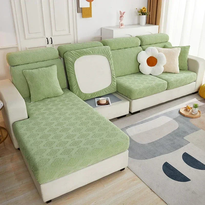 DecorBites™ Jacquard Sofa Seat Cover | Stretchable & Washable Furniture Protector