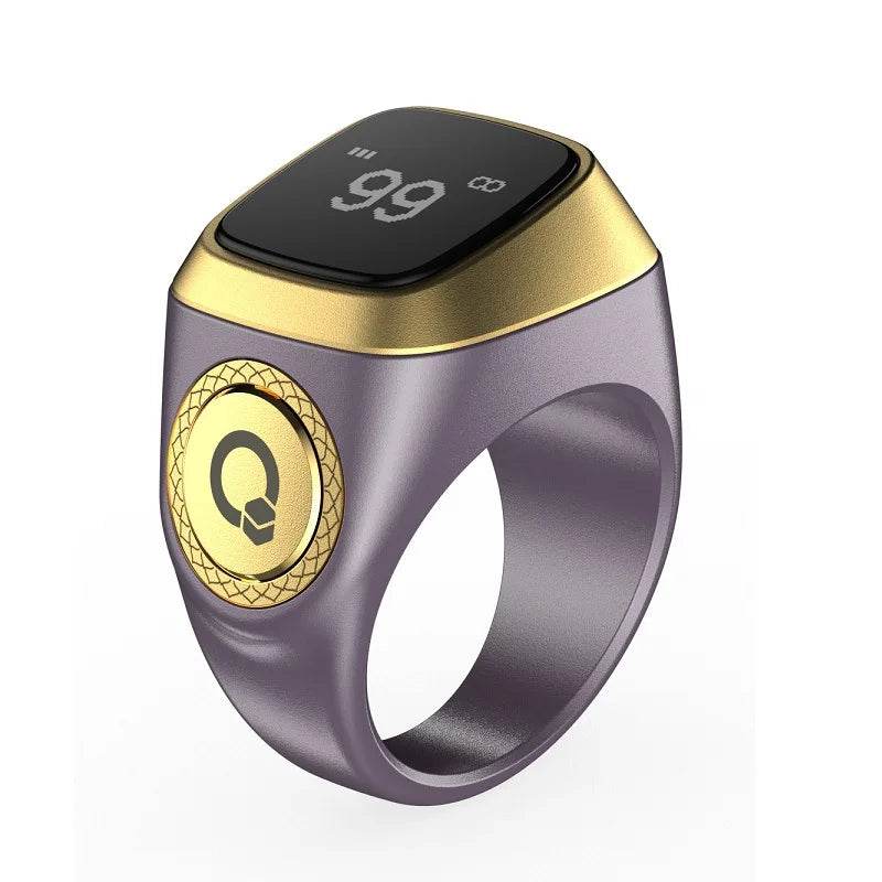 IQibla Smart Zikr Ring Praise Tasbih Tally Electronic Digital Counter for Muslims Prayer Time Vibration Reminder Waterproof