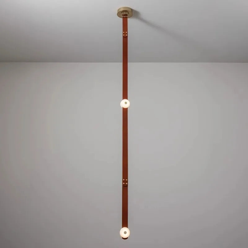 DecorBites™ Leather Marble Ceiling Pendant Lights - Adjustable Hanging Lamp for Dining Room & Bedroom