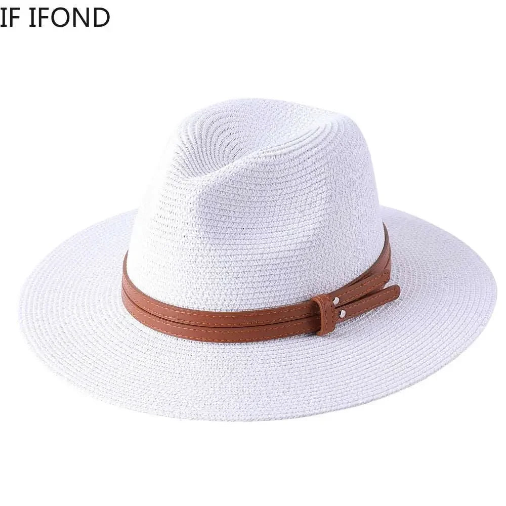 Panama Women/Men Wide Brim Beach Hat UV Protection