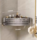 DecorBites™ Corner Shelf with Towel Bar Hook, Aluminum Organizer for Bathroom and Kitchen