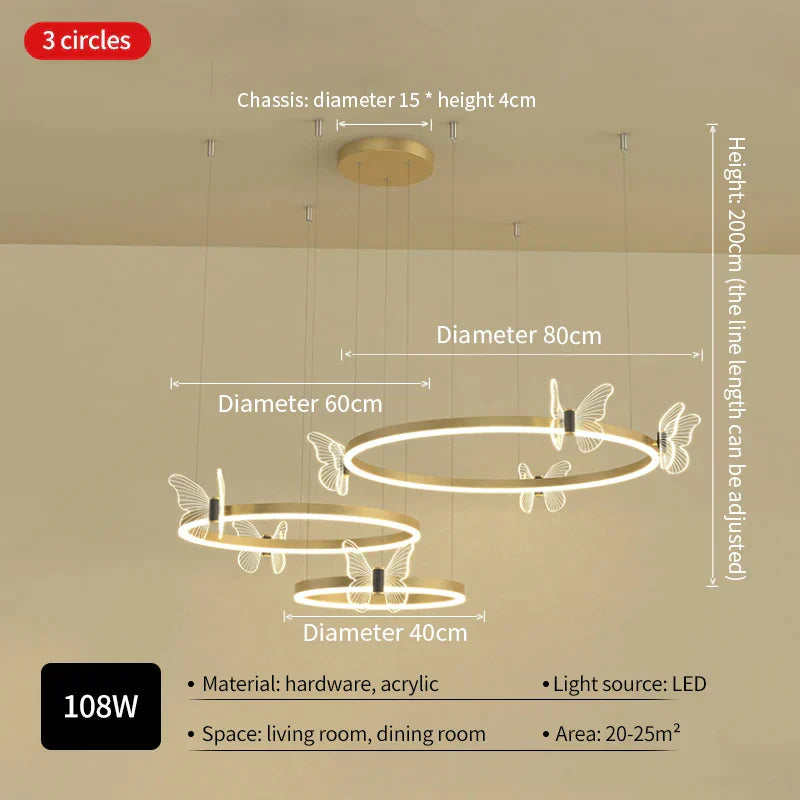 DecorBites™ Luxe Butterfly LED Ceiling Lamp: Modern, Bright & Elegant Atmosphere