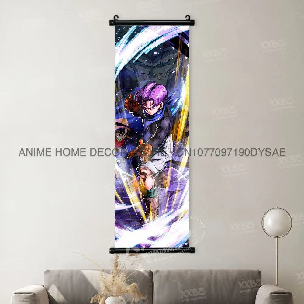 Dragon Ball Posters: Goku & Vegeta Hanging Scroll Wall Art