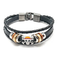 Anime Woven Cowhide Bracelet – Multilayer Buckle Gift