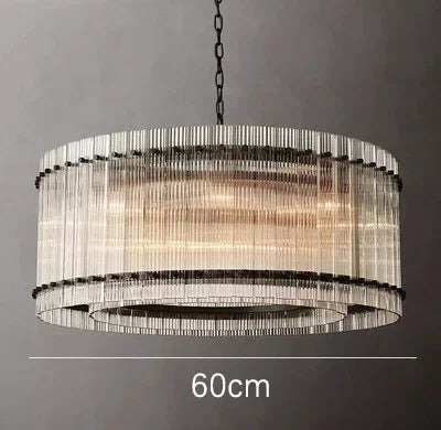 DecorBites™ Gold Double Layer Ring Crystal Pendant Light for Elegance in Every Room