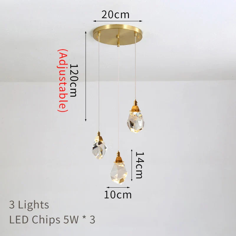 DecorBites™ Diamond Crystal LED Ceiling Chandelier for Home Decor