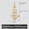 DecorBites™ Grand Hall Crystal Chandelier Spiral Staircase Post-Modern Light Luxury Lighting
