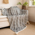 DecorBites™ Knit Sofa Blanket - Luxury Decorative Plaid Bedspread Throw Blanket