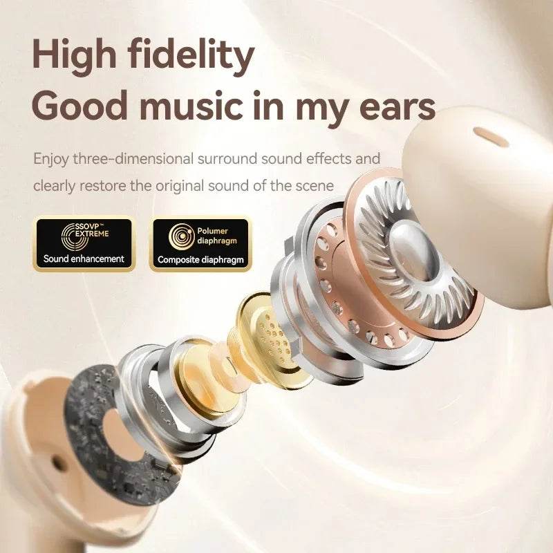 S510 TWS Wireless Headphones Earphone Bluetooth-compatible 5.4 Waterproof Headset with Mic Earbuds